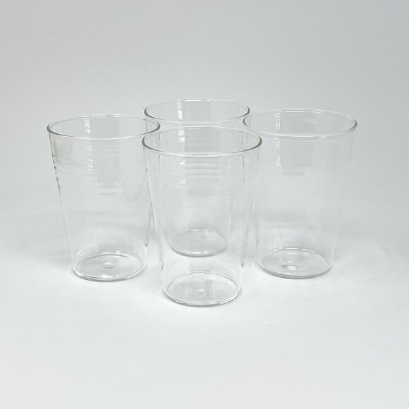 Seletti Estetico Quotidiano Tumblers Drinking Glasses 3.75” Tall Set Of 4 Clear - Picture 1 of 9